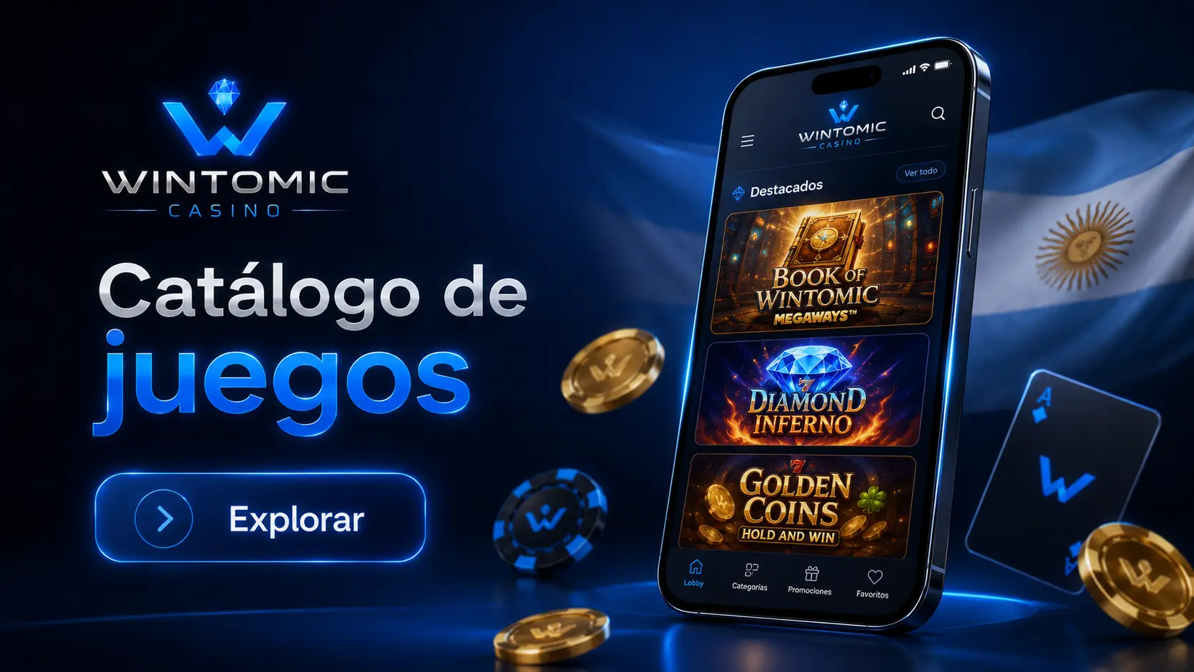 Catálogo de juegos en Wintomic Casino